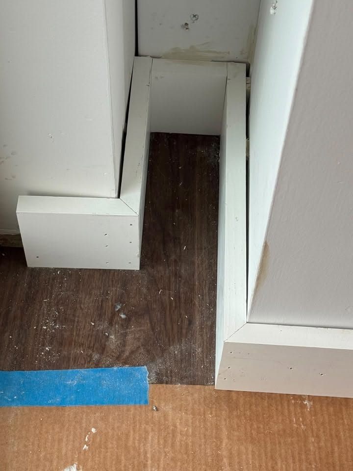 Interior carpentry work in progress